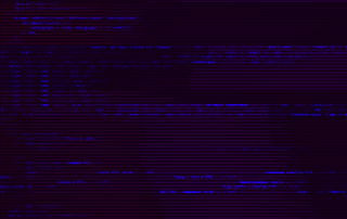 technology binary code on dark background