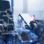 Network Security Monitoring Tools. The image features a person using a tablet, with glowing network lines and connection points spreading outward, symbolizing data transmission.